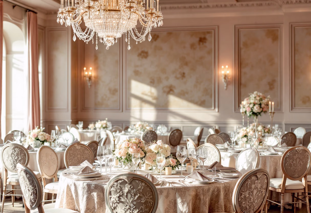 Elegant wedding reception table