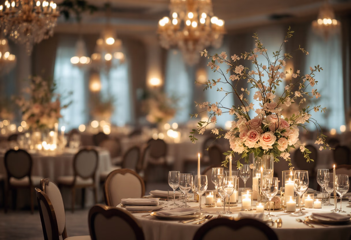 Elegant ballroom reception